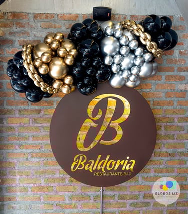 decoración con nubes de globos 
