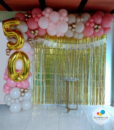 arcos en L con globos Pereira