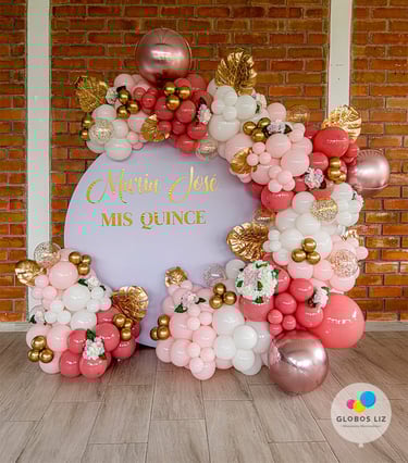 decoraciones con globos para 15 años