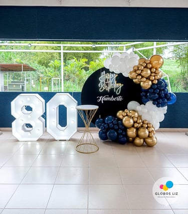 decoración con globos para hombre