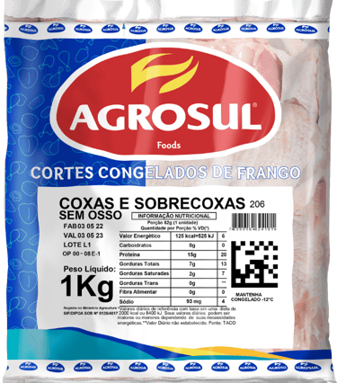 coxa sobrecoxa sem osso peso padrão