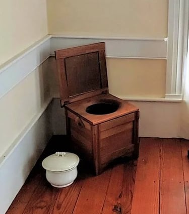 Lafayette - The first indoor toilet at the historic Marsh House