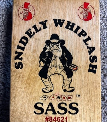 Large SASS Cart Plaque with epoxy