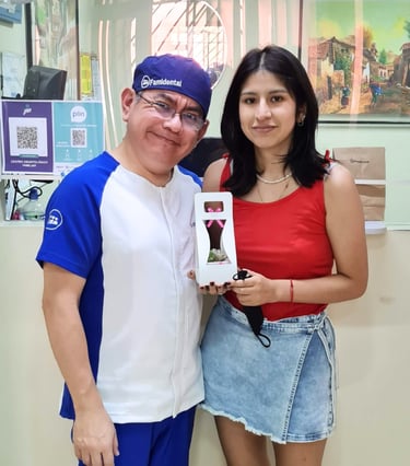 a man and woman standing next to each other