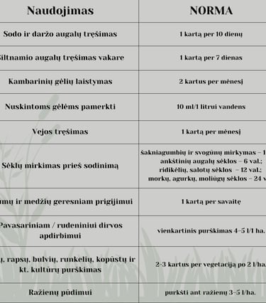 Sąrašas  kaip normuoti 