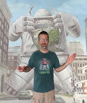 Talbotics t-shirt worn by image creator Robbie Lee in Florida.