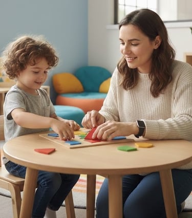 Three year old has autism 1:1 intervention with theapist