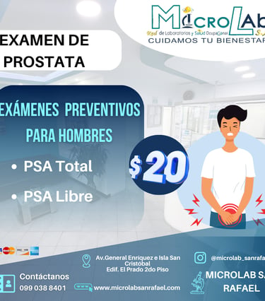 Examen de próstata cáncer PSA