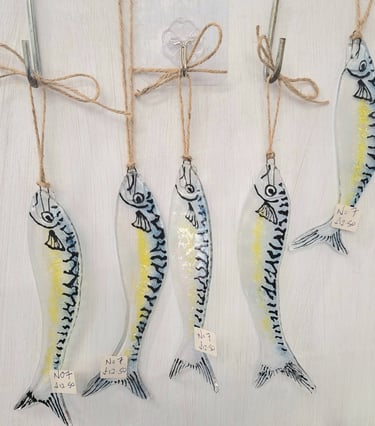 Fused glass mackerel - Carole Zagrovic