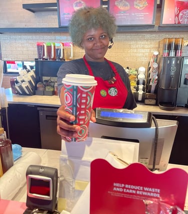 Serenity Shines As A Employee Of Starbucks