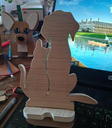 Support téléphone artisanal