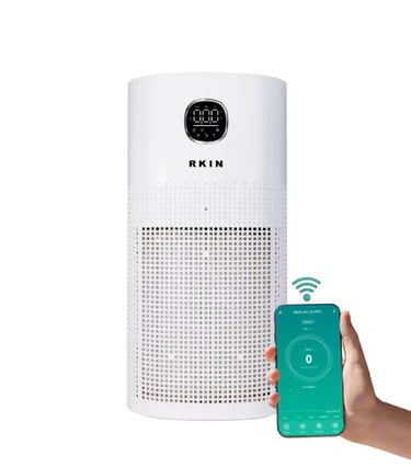 RKIN AH-14 medical-grade HEPA 14 air purifier for large rooms.
