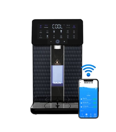 RKIN U1 countertop reverse osmosis water filter system for PFAS and lead removal.