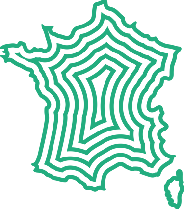Représentation graphique du territoire français