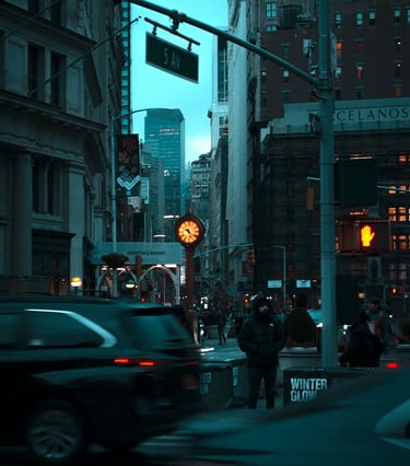 Photographie professionnelle de l'entrepirse genecis studio dans les rues de new york