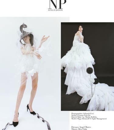 Calzado Alex Oráa en editorial de revista NP para novias (España)