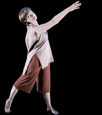 Anna Arnold doing an arabesque