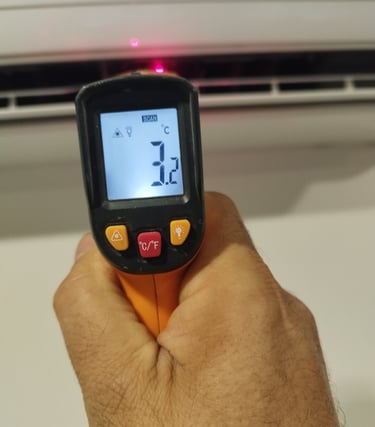 ar condicionado parametrizado para o máximo de rendimento a calor e a frio