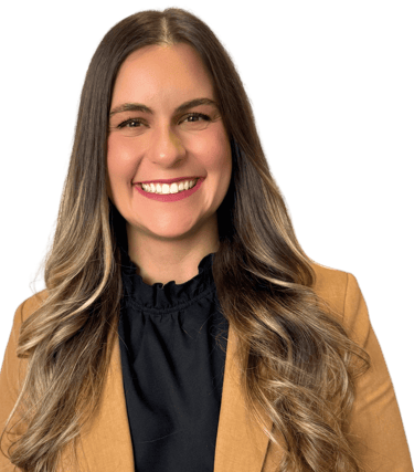 woman wearing a suit with a black shirt and long hair