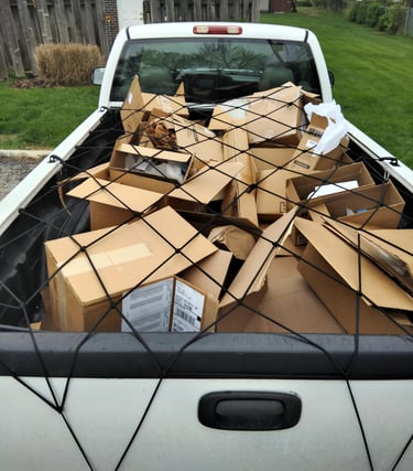 CARDBOARD REMOVAL SERVICE TRUCK