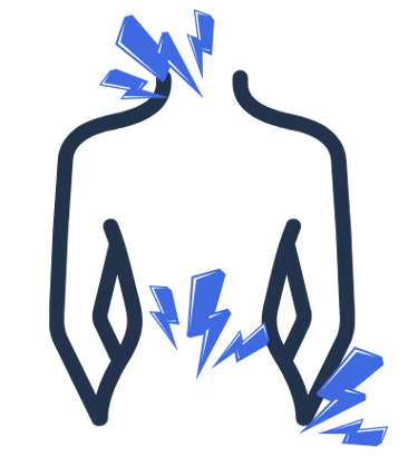 stilisierte-Frau-mit-Schmerzpunkten-an-Nacken-Rücken-und-Hüfte