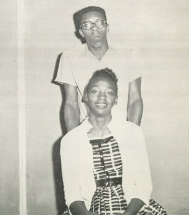 Janet Martin (Natt) with Jack Peters, voted Flag High's Best Athletes in the 1958 Kenlani