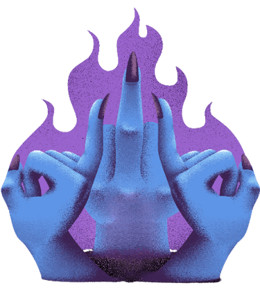 abtract art of hands doing a finger