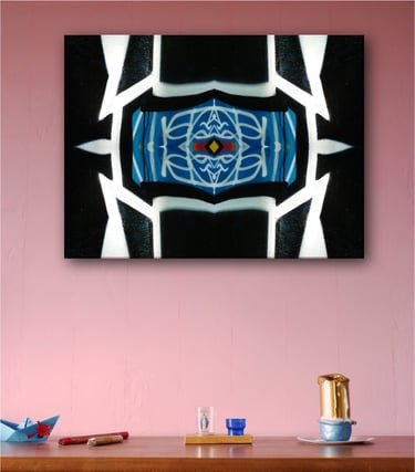 Blue eYe Speaks sur toile de Lamarcelle