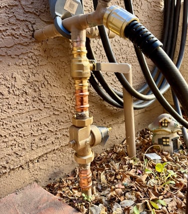 Pressure regulator and main water valve replacement in Glendale, AZ by At Hand Heroes.