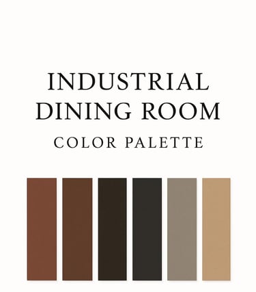 Industrial dining room color palette