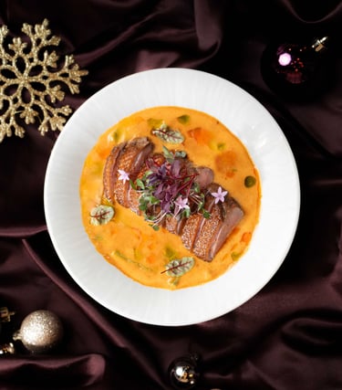 Professional social media content creator filming a lifestyle dining experience in Toronto.