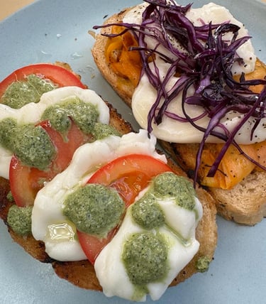 Cauliflower mozzarella sandwiches