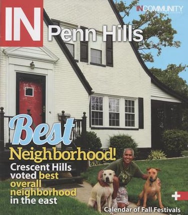 Magazine cover showing Crescent Hills voted best overall neighborhood east of Pittsburgh