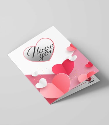 a valentine card with a heart shaped paper cutout