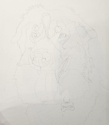 sketch of a dog.