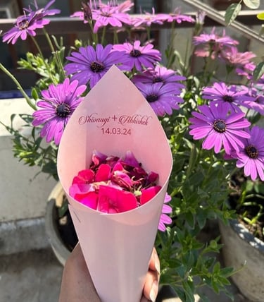 Customized Petals Cone by Geet Events