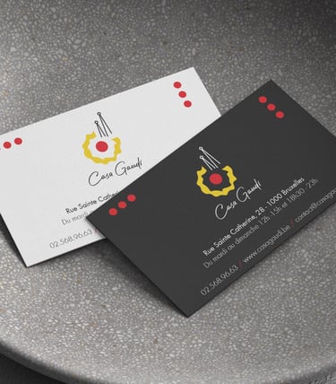 Design carte de visite logo restaurant