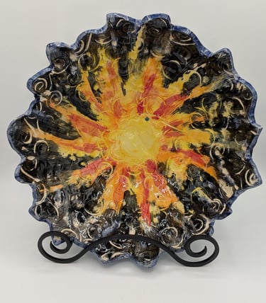 ceramic bowls, the sun and earth, solar system, James Webb space telescope