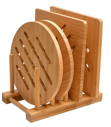 4 set bamboo trivets for hot products
