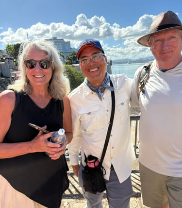 Enjoying the great views of Old San Juan