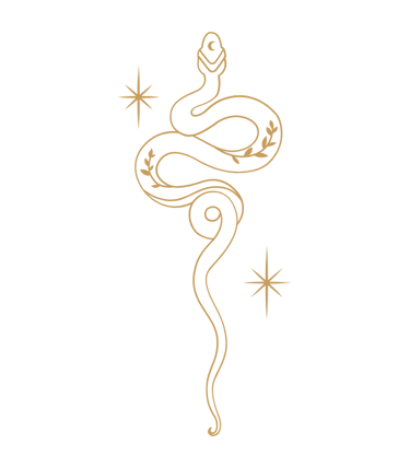 golden snake and stars