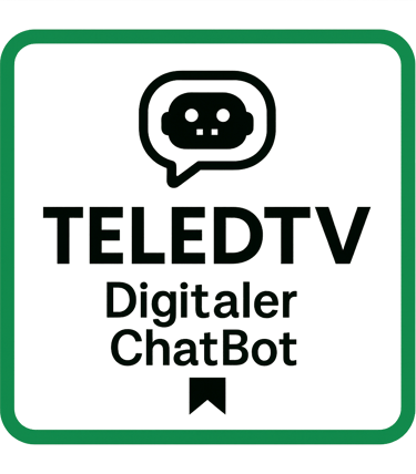 Digitaler ChatBot mit Logo TELEDTV