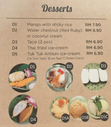 Image of Mr Tuk Tuk Dessert Menu