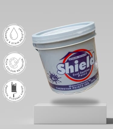 Small bucket of Excel Emulsion Paint