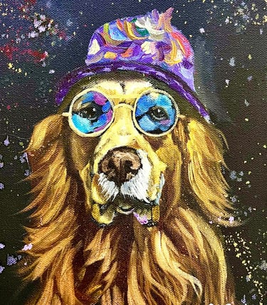 “Sherlock” a dog painting 
