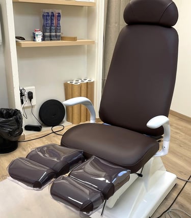 Réfection fauteuil podologie motorisé Kosy Atelier Tapissier