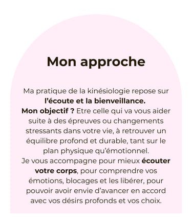 Mon approche Kinésiologie - bienveillance
