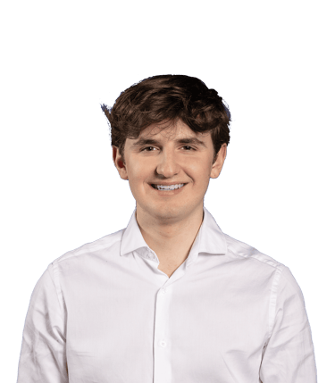 Photo de campagne (2024) de Adrien Croonen pour les élections européennes et communale.