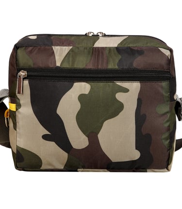 a camouflage sling bag with a camouflage print