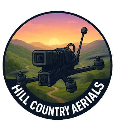 Hill Country Aerials logo – FPV drone services and aerial footage in Texas